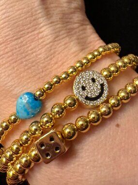 NEW Gold Filled Bracelets - SMILEY